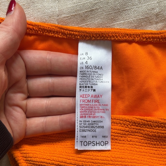 Topshop Vibrant Orange Bikini - Picture 2 of 2